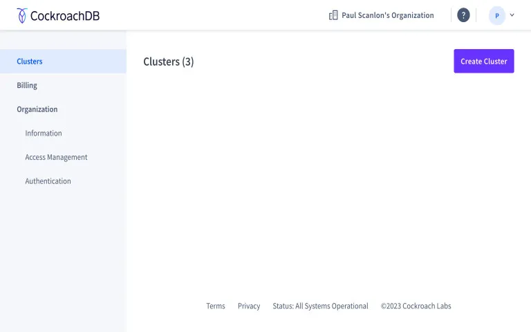 Create a New Cluster