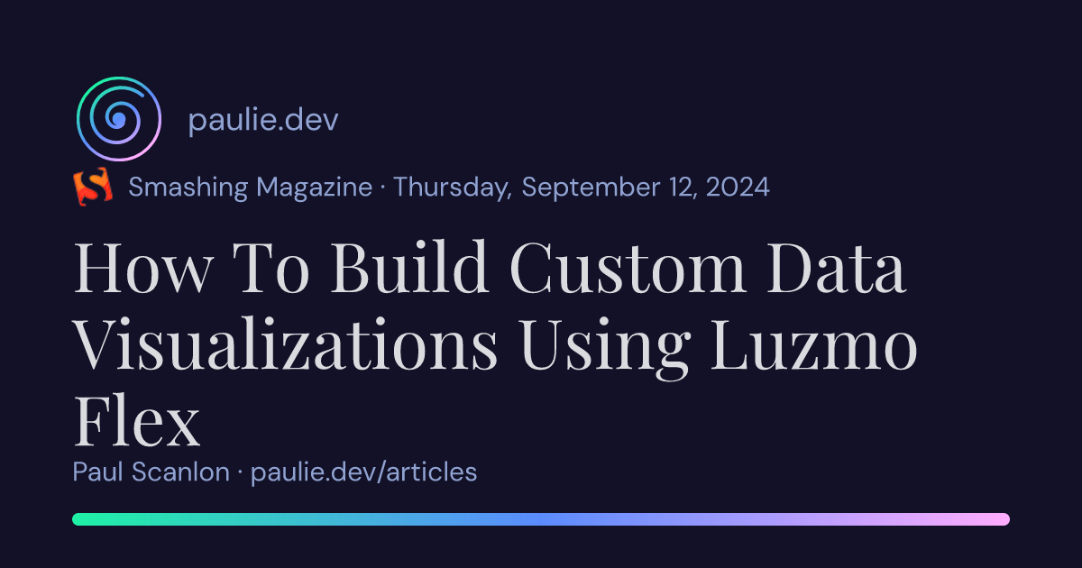 Luzmo Visualisations Paul Scanlon | How To Build Custom Data Visualizations Using Luzmo Flex